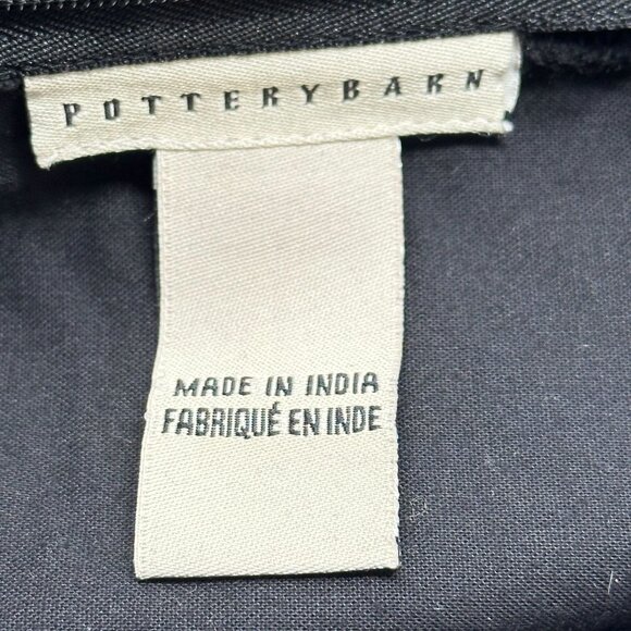 Pottery Barn Jacquard Velvet Lumbar Pillow Cover Black White Paisley 16 x26 Set - Picture 4 of 9